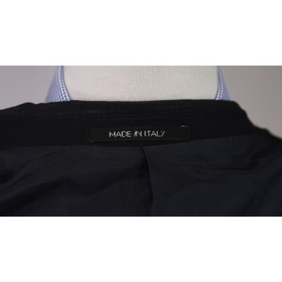 Armani Collezioni Men's Solid Black 3-Btn Wool Blazer Jacket 44S - Picture 8 of 8